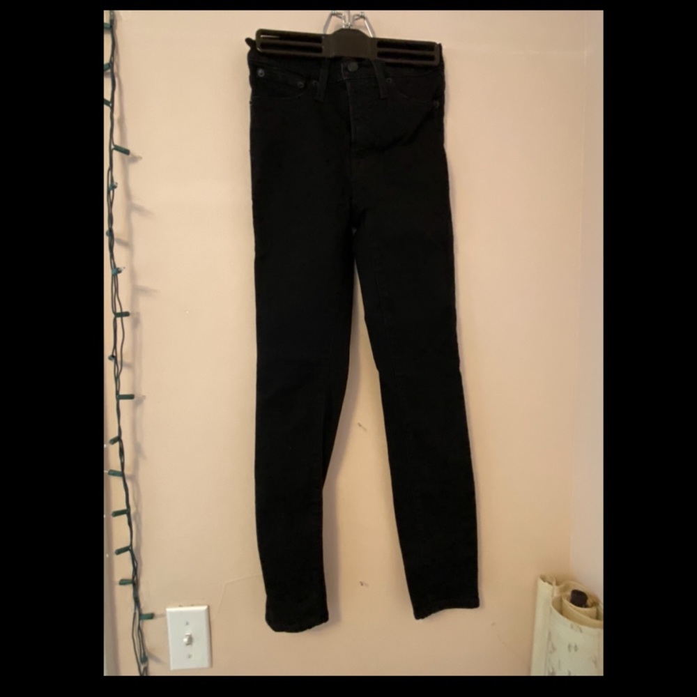 All black denim jeggings